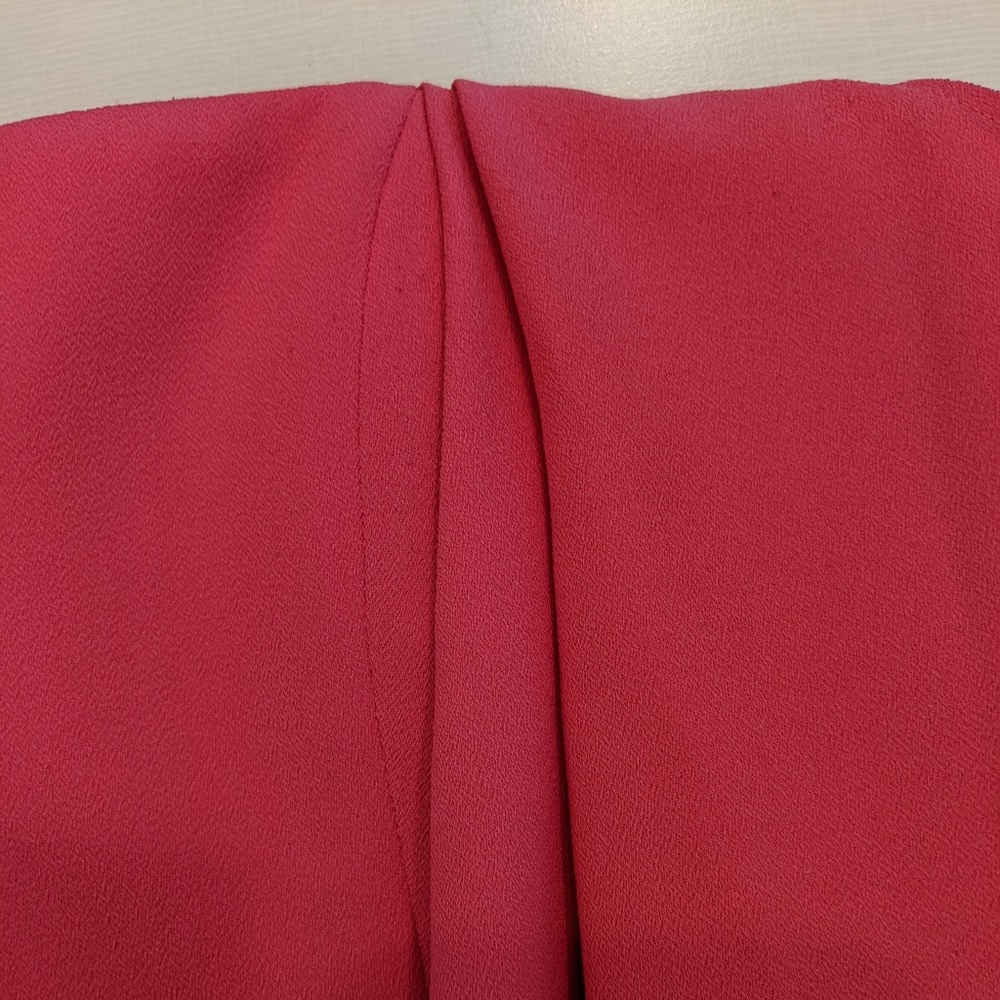 HALSTON Dress Barbie Pink Draped Crepe Ruffle Pretty & Strapless NEW Sz 2 - Picture 10 of 10